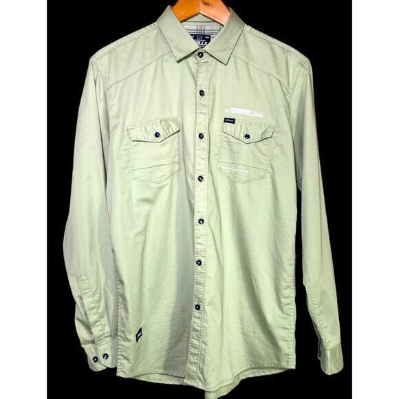 TWILLS Utility Wear Adventure Men Green Button Down Long Sleeve Shirt Size XL - Picture 9 of 15